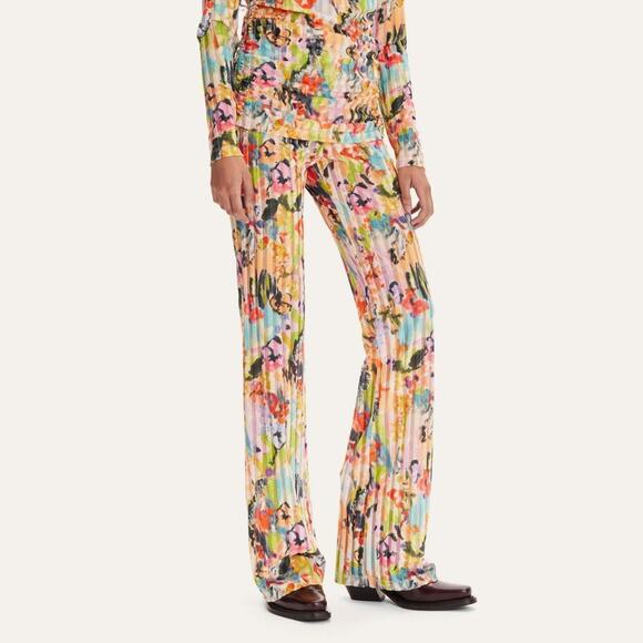 Stine Goya Andy Flare Pants Abstract Floral retro hippie Size XS - Picture 1 of 8
